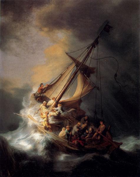 REMBRANDT Harmenszoon van Rijn Christ in the Storm on the Lake of Galilee, oil painting image